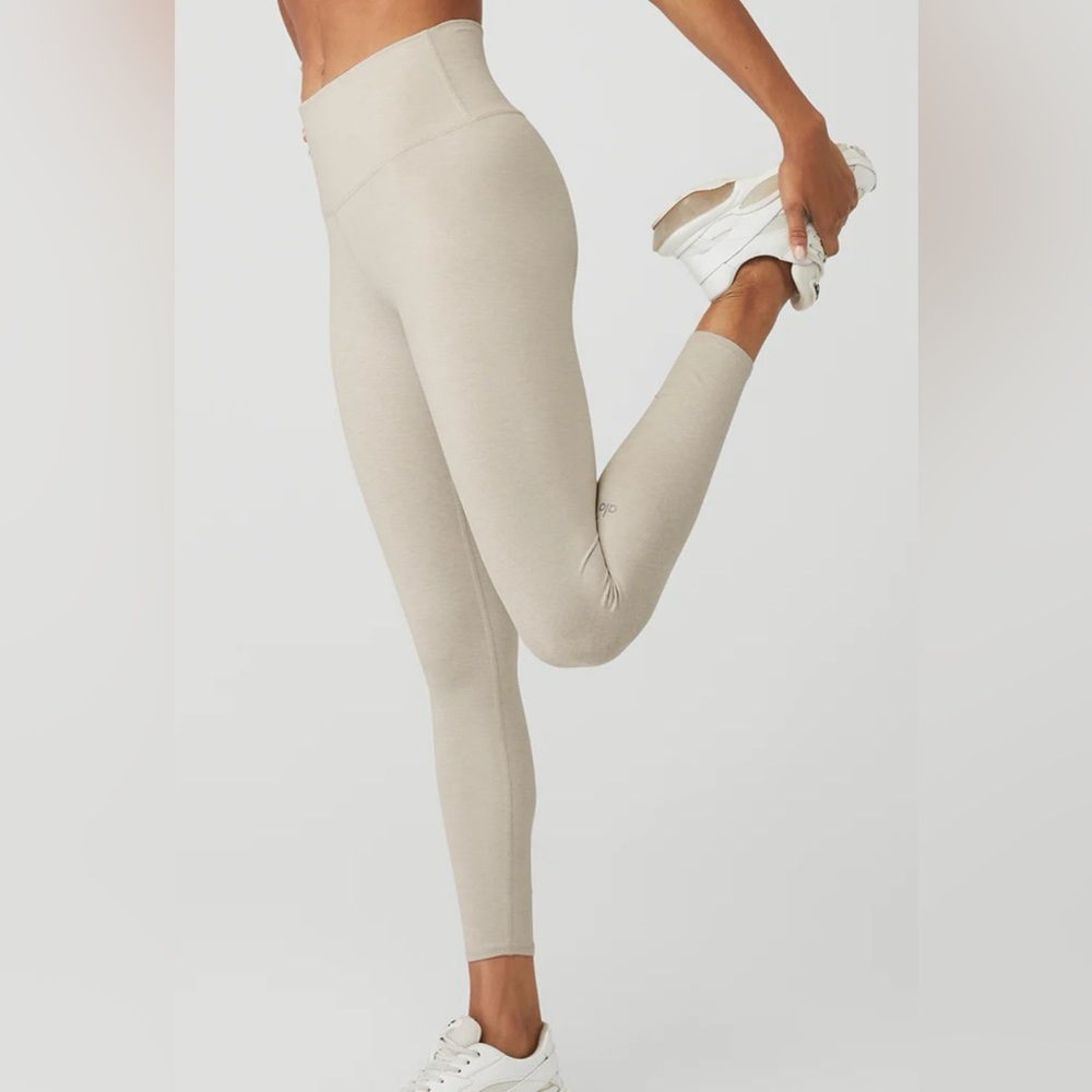 ALO 7/8 High-Waist Airbrush Oatmeal Heather Legging